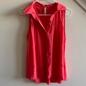 My Beloved Vibrant Pink Sleeveless Blouse